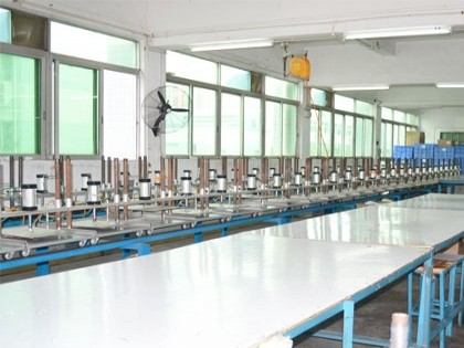PU air filter assembly line